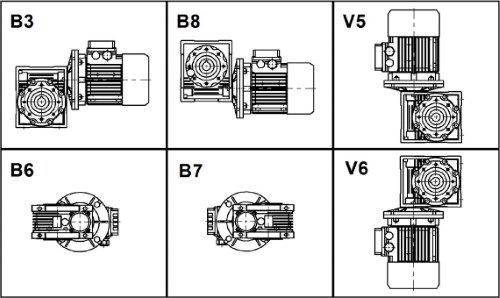 Схемы монтажа мотор редуктора CVR 130