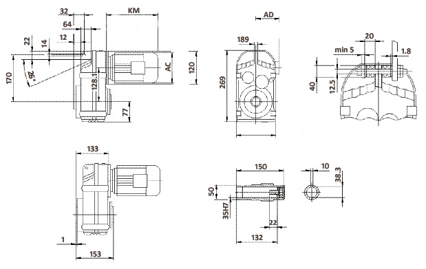 Мотор редуктор fa47