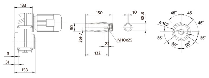 Мотор редуктор fa47